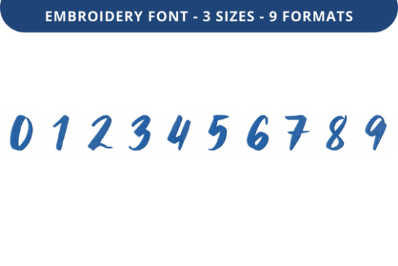 Abbert on Brush Font 0 to 9