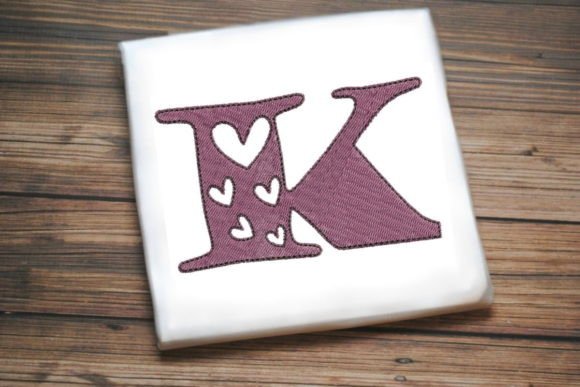 Alphabet Letter K Multi Heart