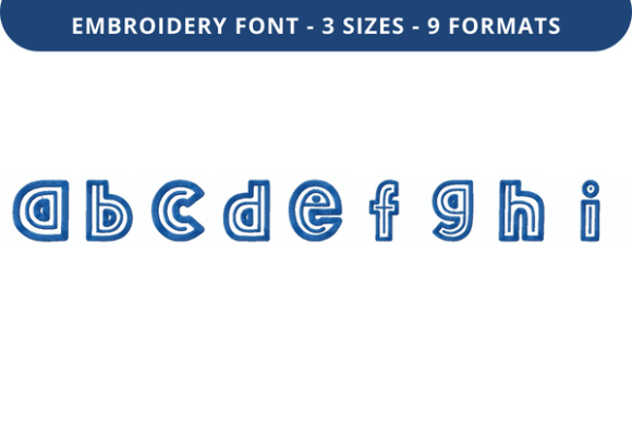 Bulky in Line Font a to I