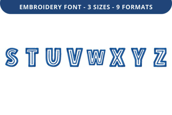 Bulky in Line Font Uppercase S to Z