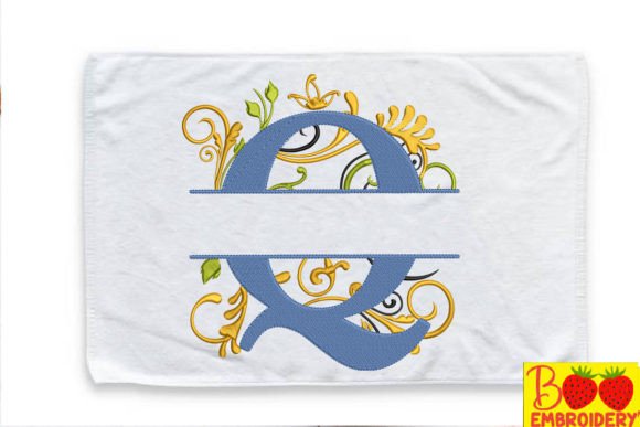 Floral Letter Q