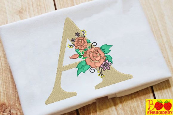 Letter a and Flower Embroidery Design Review