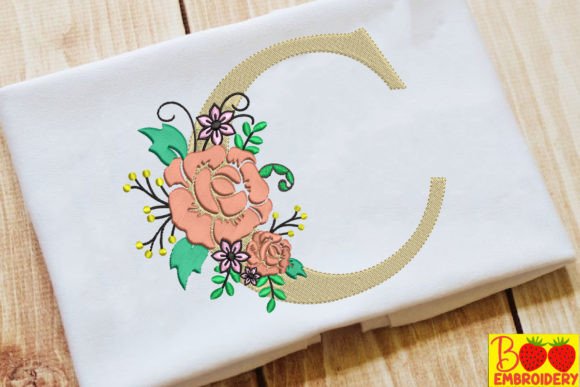 Letter C and Flower Embroidery Review