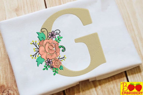 Letter G and Flower Embroidery Review
