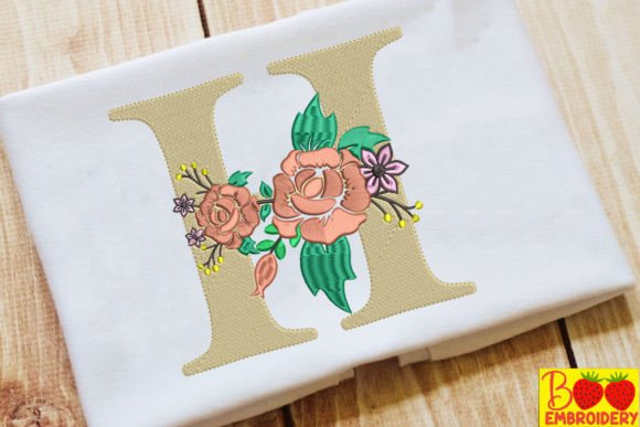 Letter H and Flower