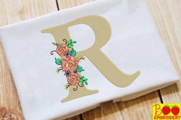 Letter R and Flower
