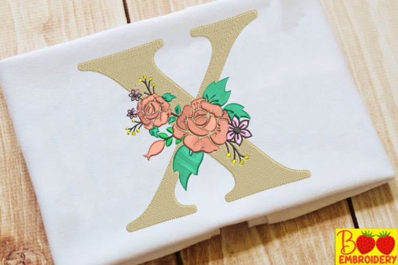 Letter X and Flower