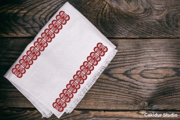 Maroon Fence Border Review for Embroidery Projects