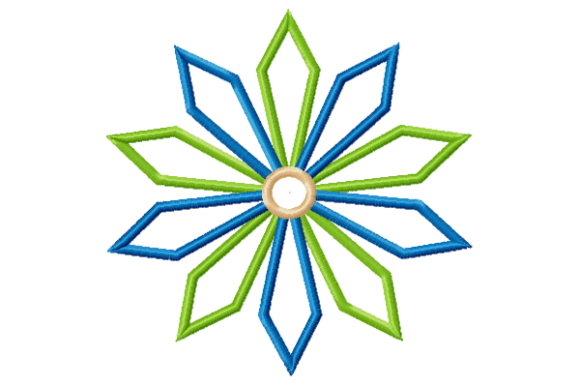 Snow Star Applique Quilt Block