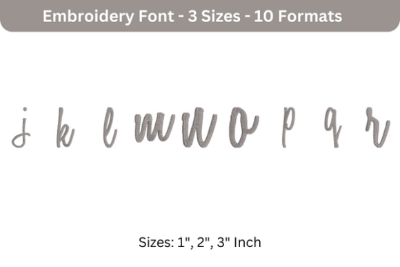 Sweet Bee Font Lowercase J to R Review