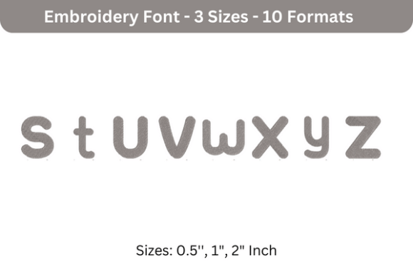 Ubuntu Font S to Z Embroidery Review for Boutique Apparel