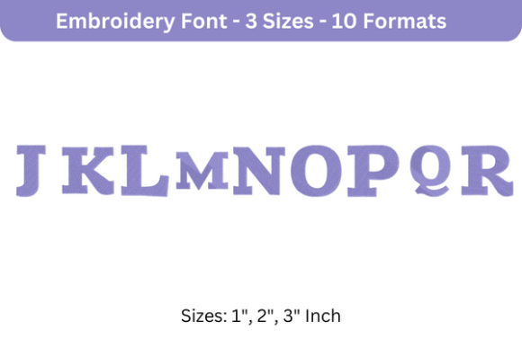 Zantroke Font J to R Review for Seasonal Embroidery